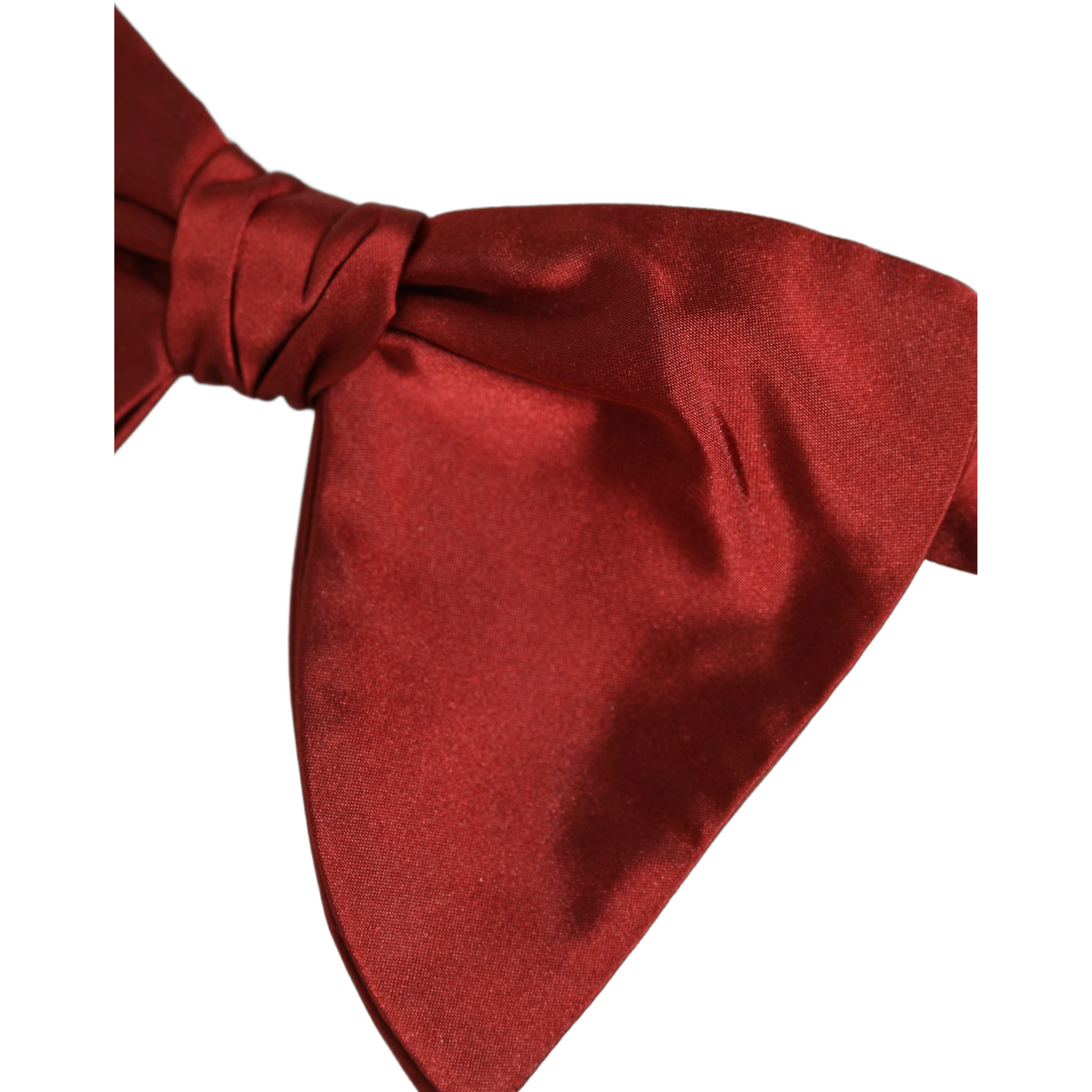 Men Red 100% Silk Adjustable Neck Papillon Bow Tie