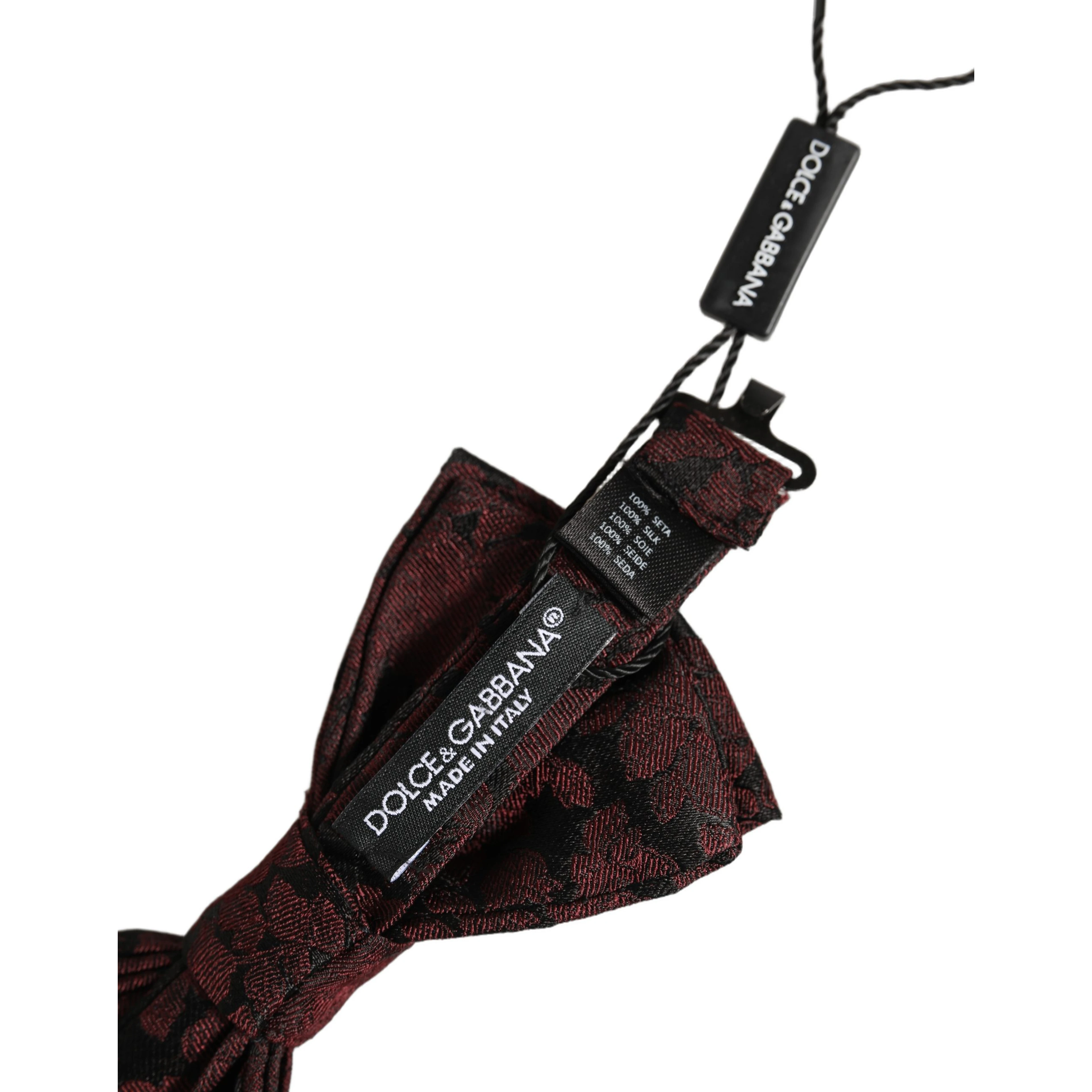 Men Maroon Floral Silk Adjustable Neck Bow Tie