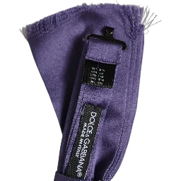 Men Purple 100% Silk Adjustable Neck Papillon Bow Tie