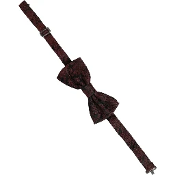 Men Maroon Floral Silk Adjustable Neck Bow Tie