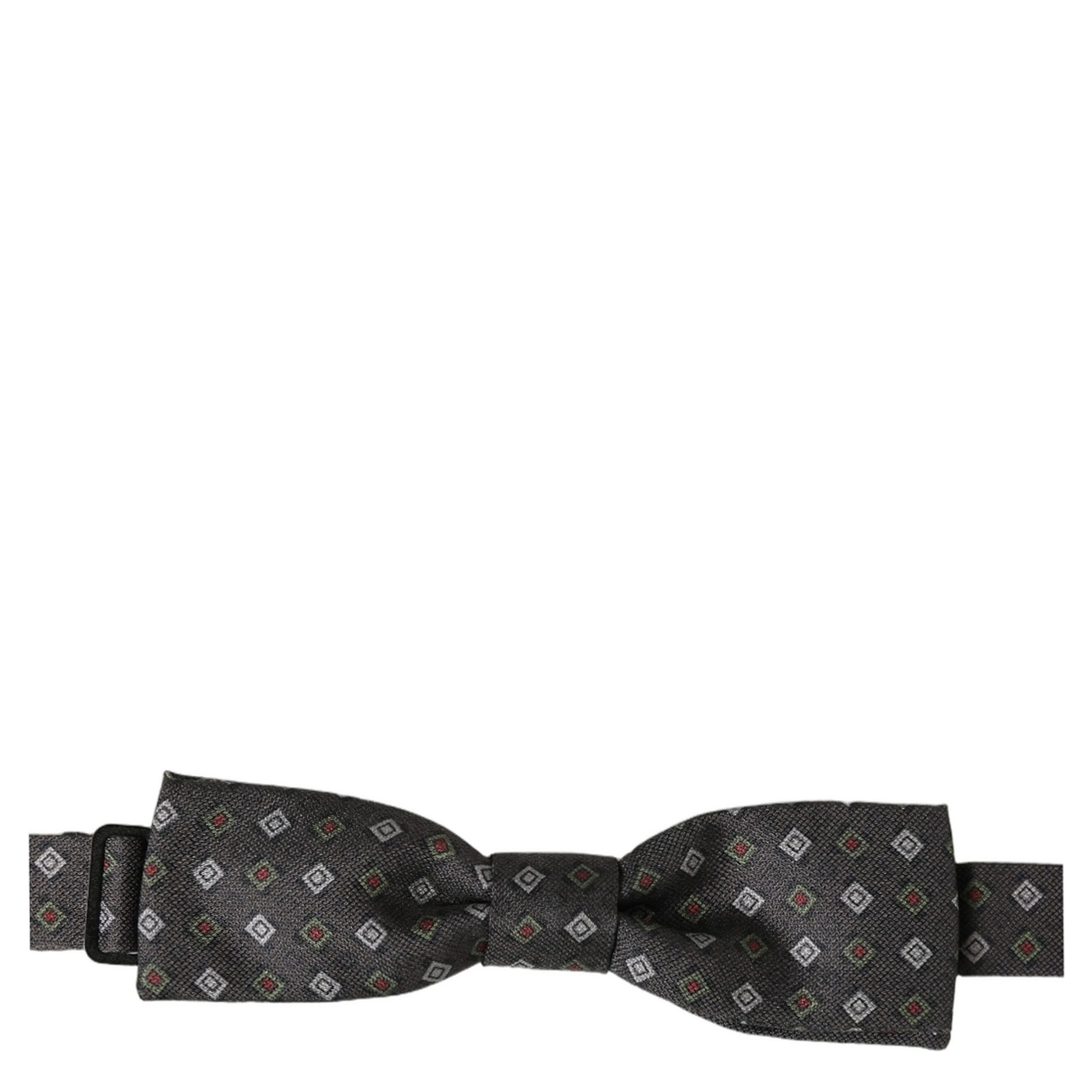 Men Dark Gray Geometric Adjustable Bow Tie