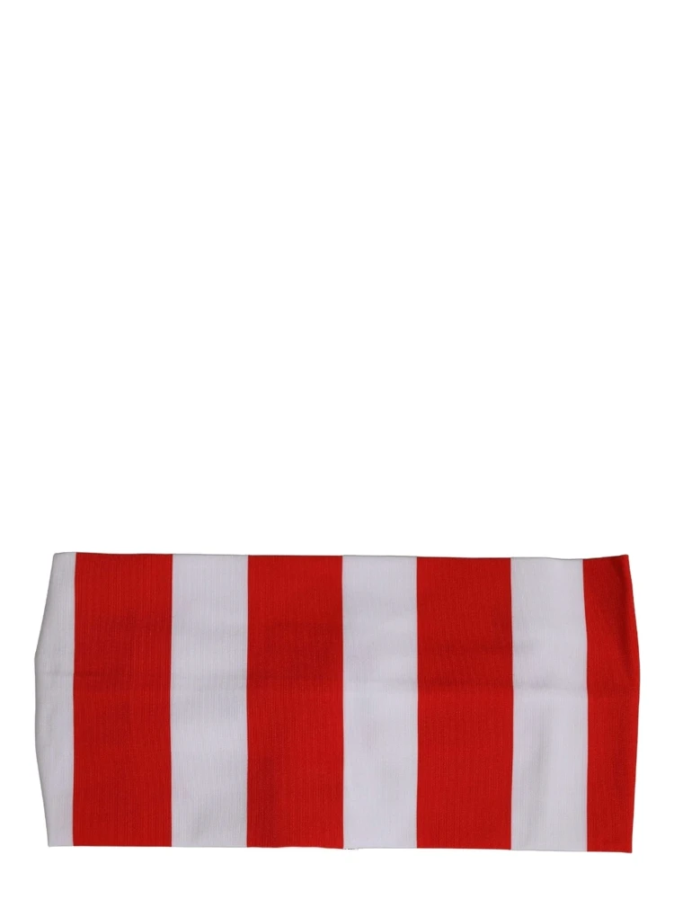 Red White Stripes Nylon Head Wrap One Size Headband