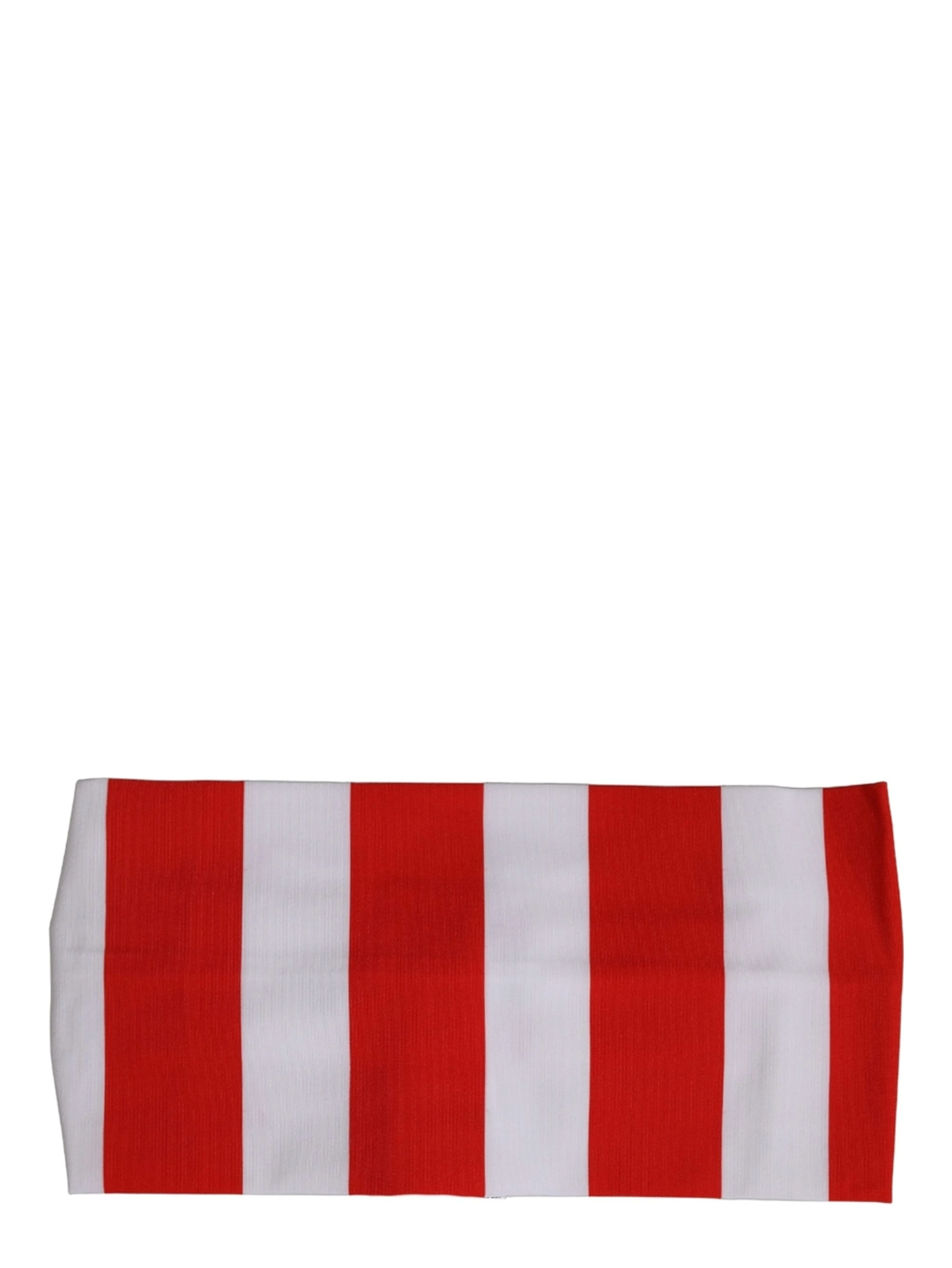 Red White Stripes Nylon Head Wrap One Size Headband