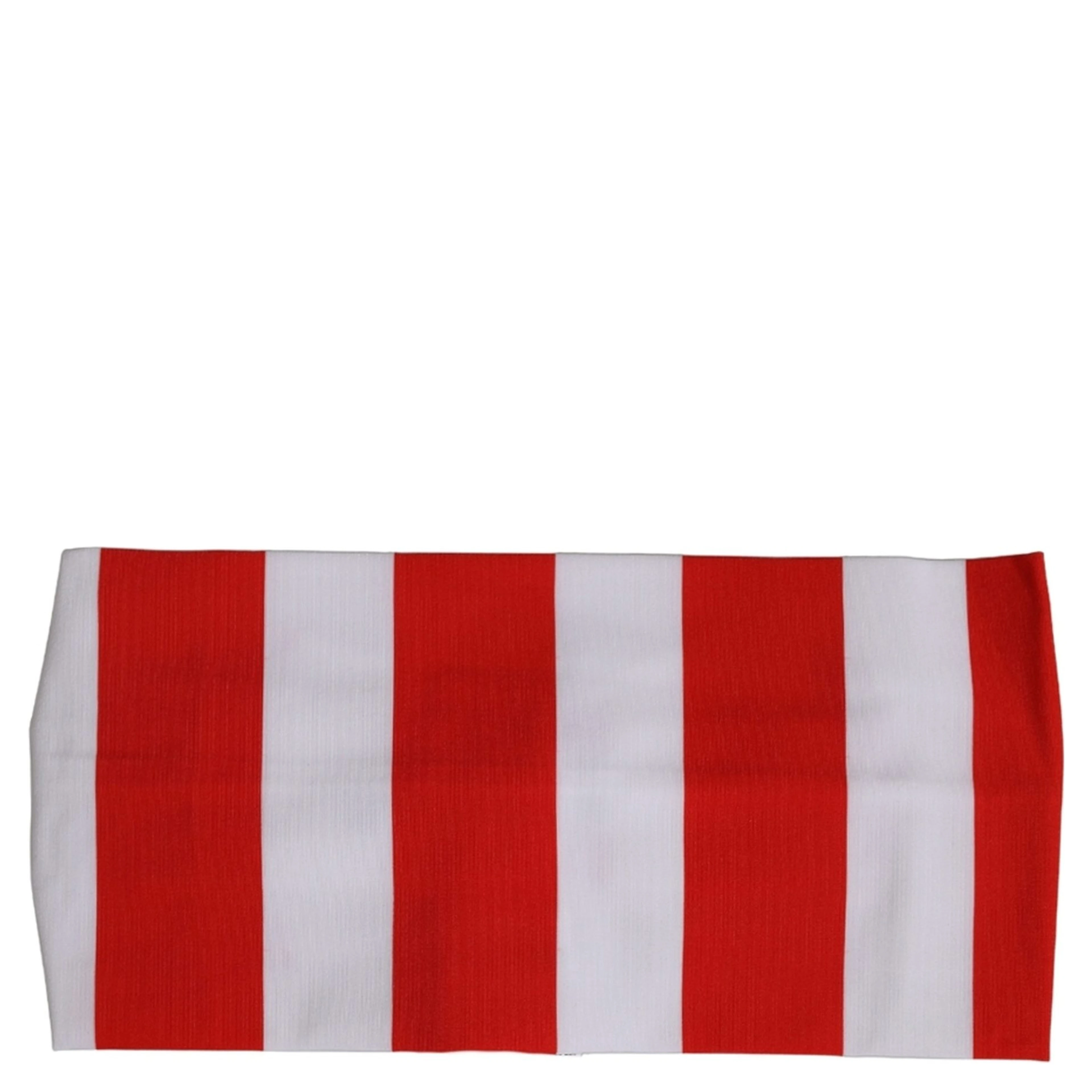 Red White Stripes Nylon Head Wrap One Size Headband