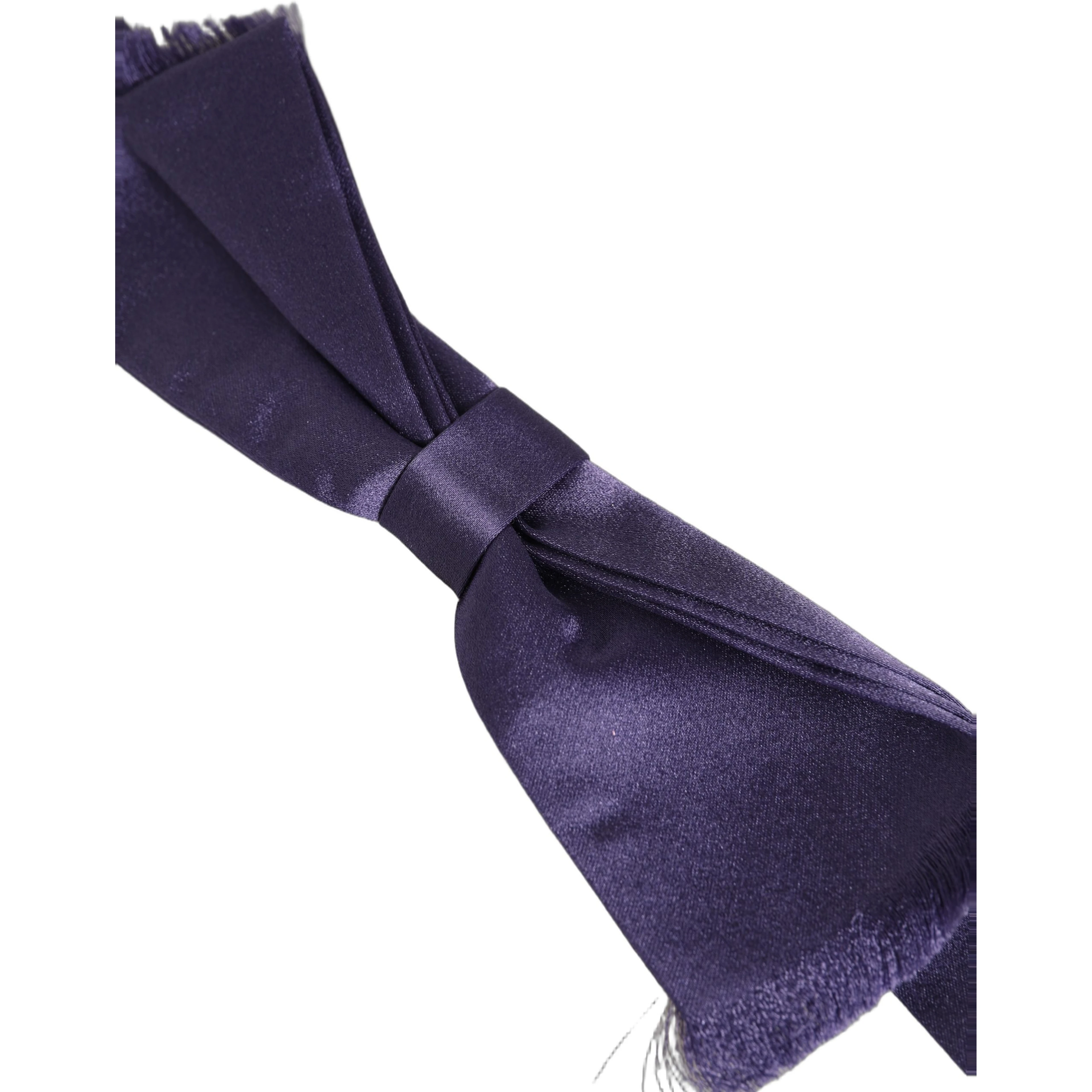 Men Purple 100% Silk Adjustable Neck Papillon Bow Tie