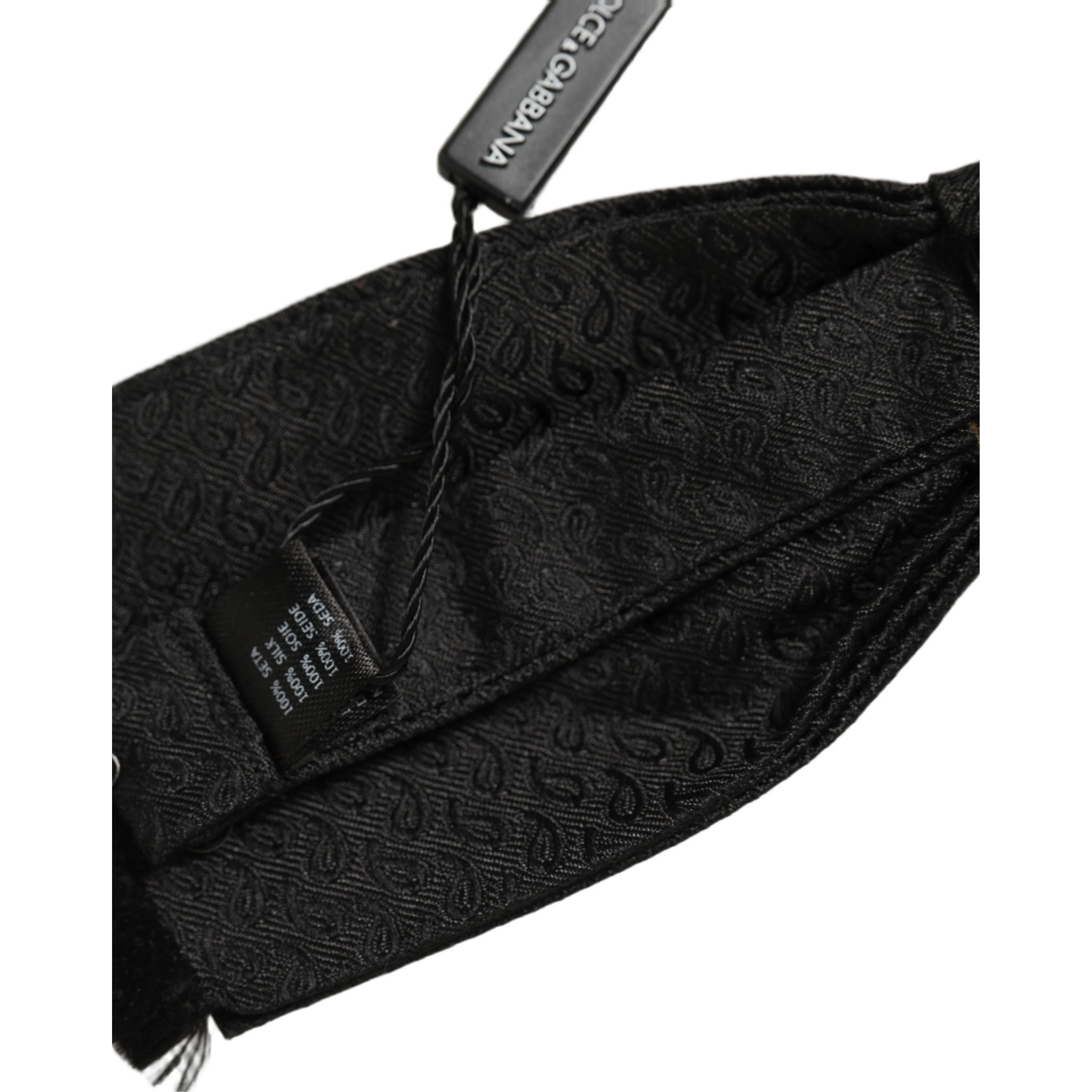 Men Black 100% SIlk Adjustable Neck Papillon Bow Tie