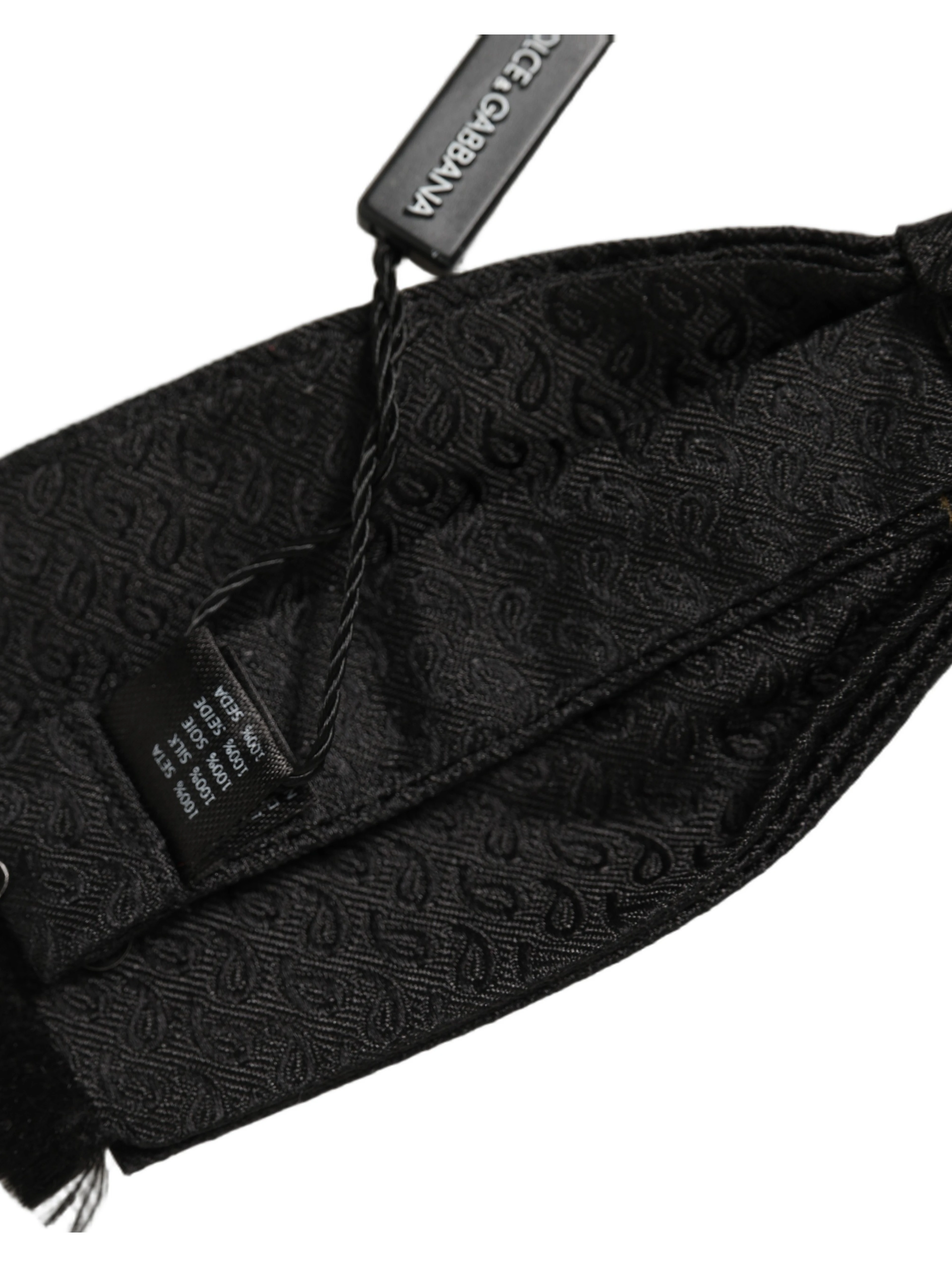Men Black 100% SIlk Adjustable Neck Papillon Bow Tie