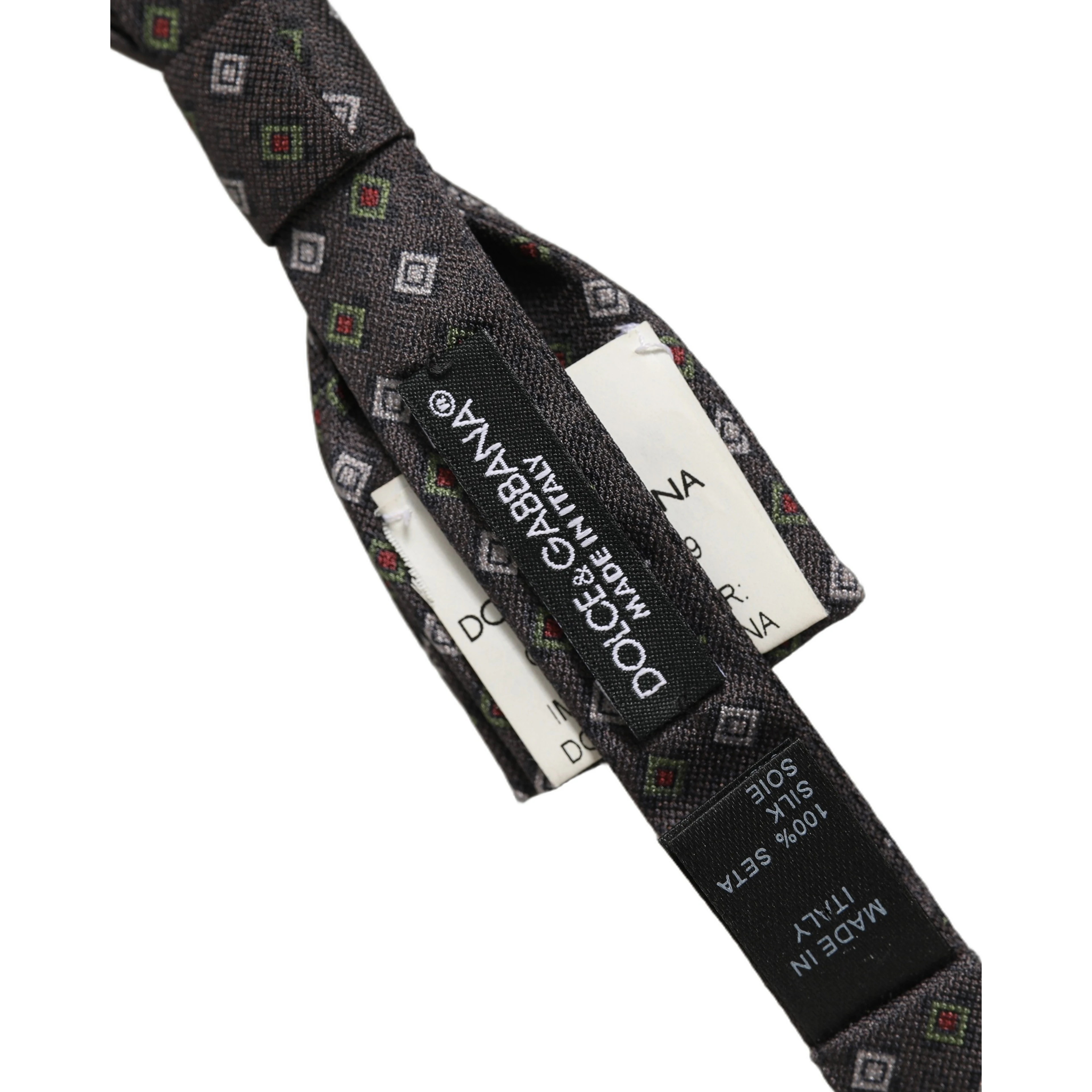 Men Dark Gray Geometric Adjustable Bow Tie
