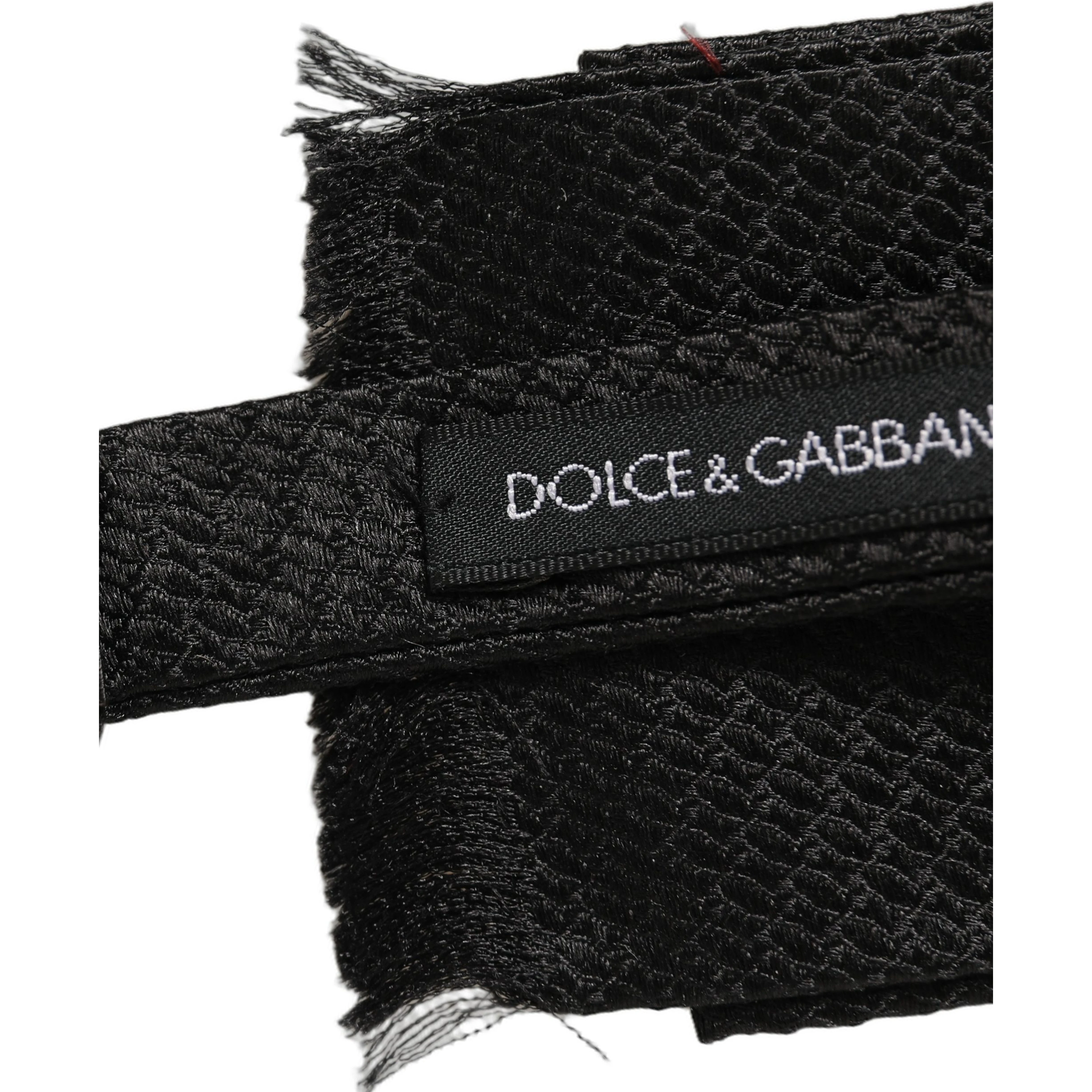 Men Black 100% SIlk Adjustable Neck Papillon Bow Tie