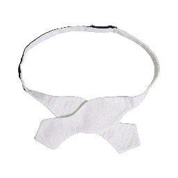 Men White 100% Silk Adjustable Neck Papillon Bow Tie