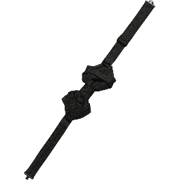 Men Black 100% Silk Adjustable Neck Papillon Bow Tie