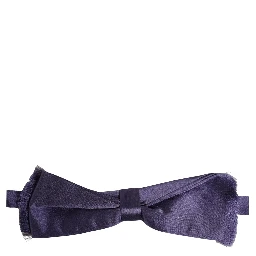 Men Purple 100% Silk Adjustable Neck Papillon Bow Tie