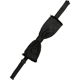 Men Black 100% SIlk Adjustable Neck Papillon Bow Tie