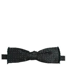 Men Green Patterned Adjustable Neck Papillon Bow Tie