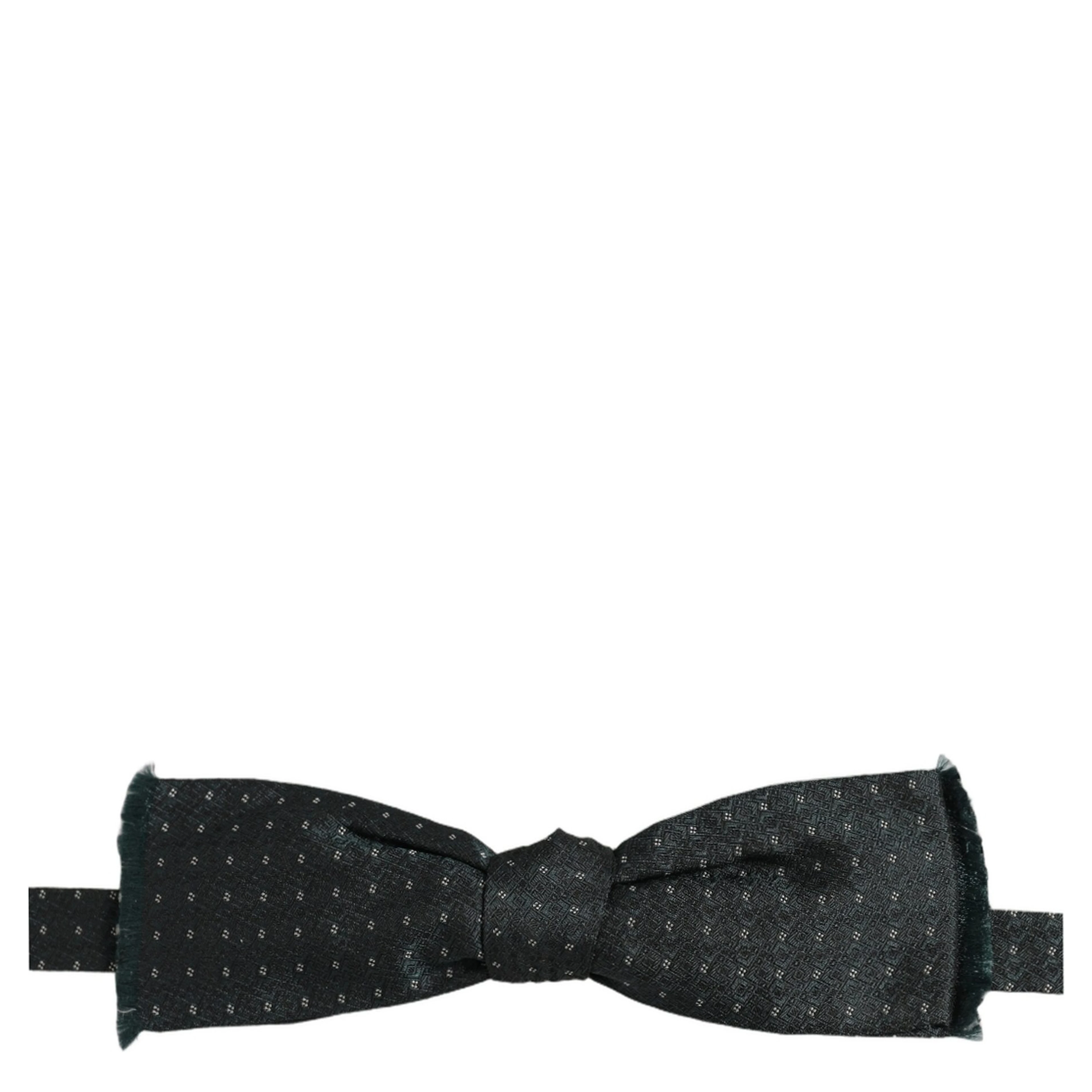 Men Green Patterned Adjustable Neck Papillon Bow Tie