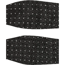 Black White Polka Dot Adjustable Neck Papillon Bow Tie