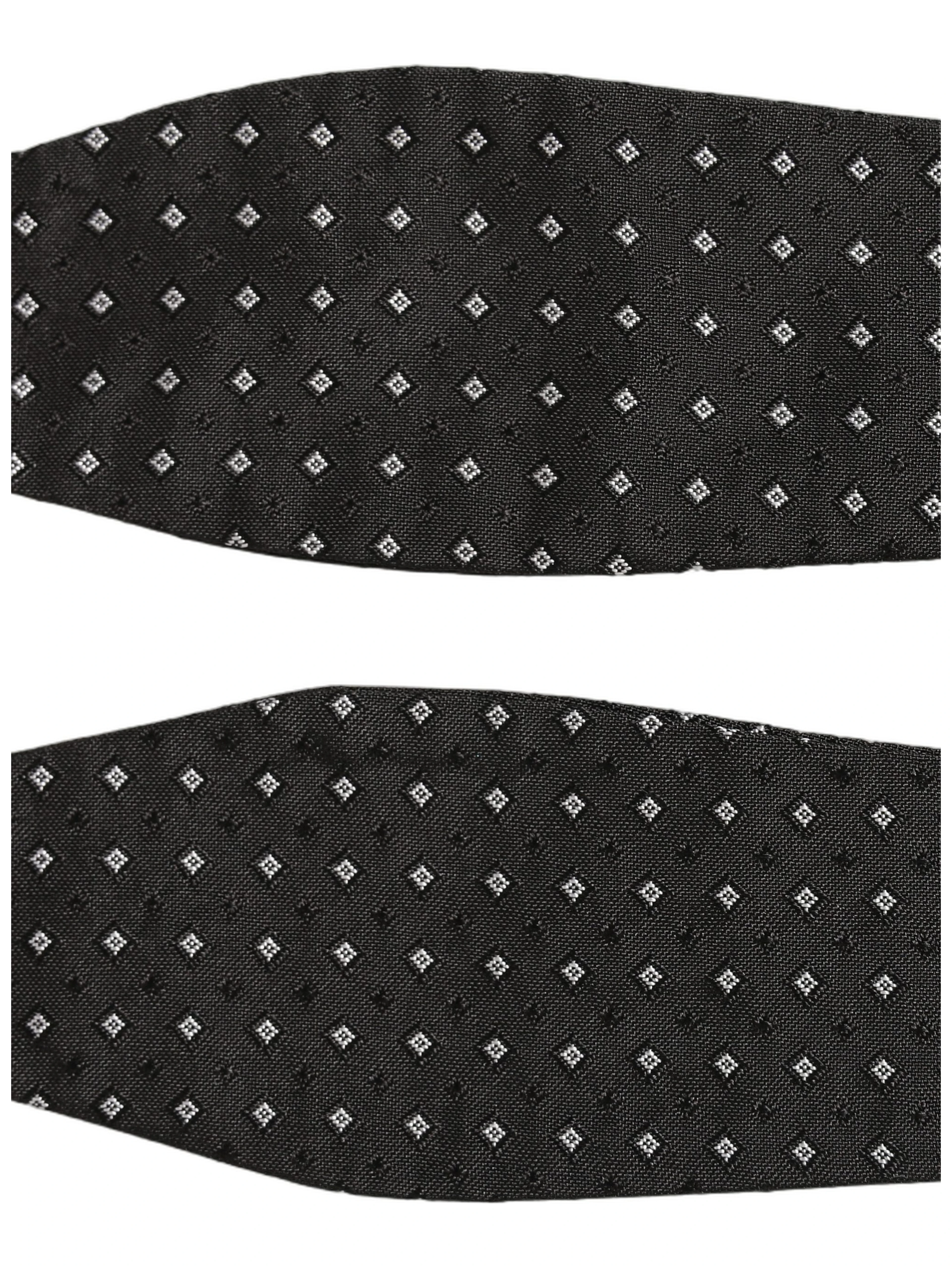 Black White Polka Dot Adjustable Neck Papillon Bow Tie