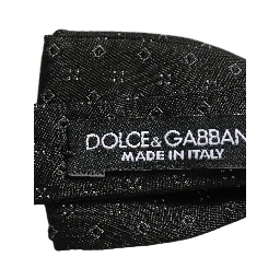 Black Diamond Pattern Adjustable Neck Papillon Bow Tie