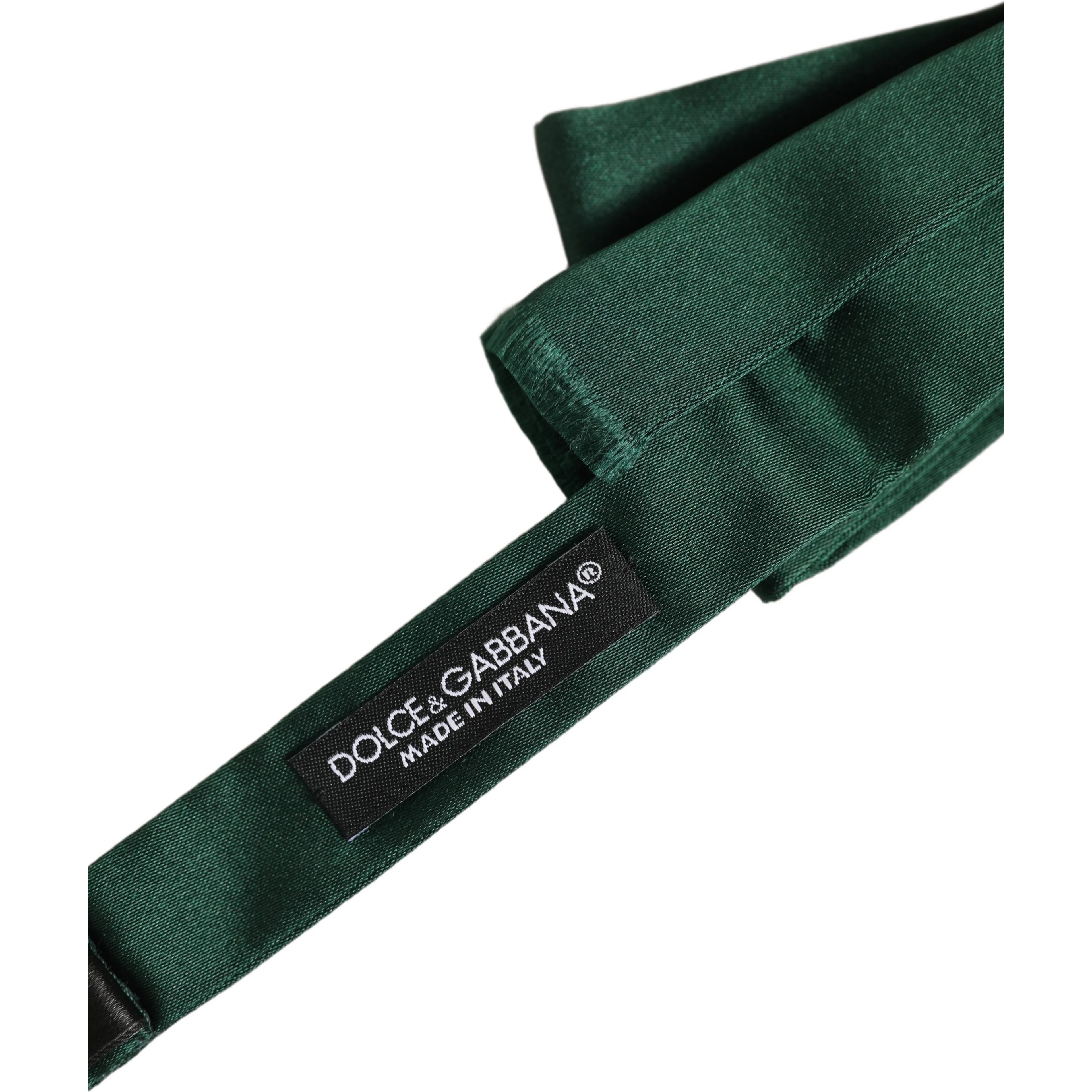Men Dark Green Silk Adjustable Neck Papillon Bow Tie