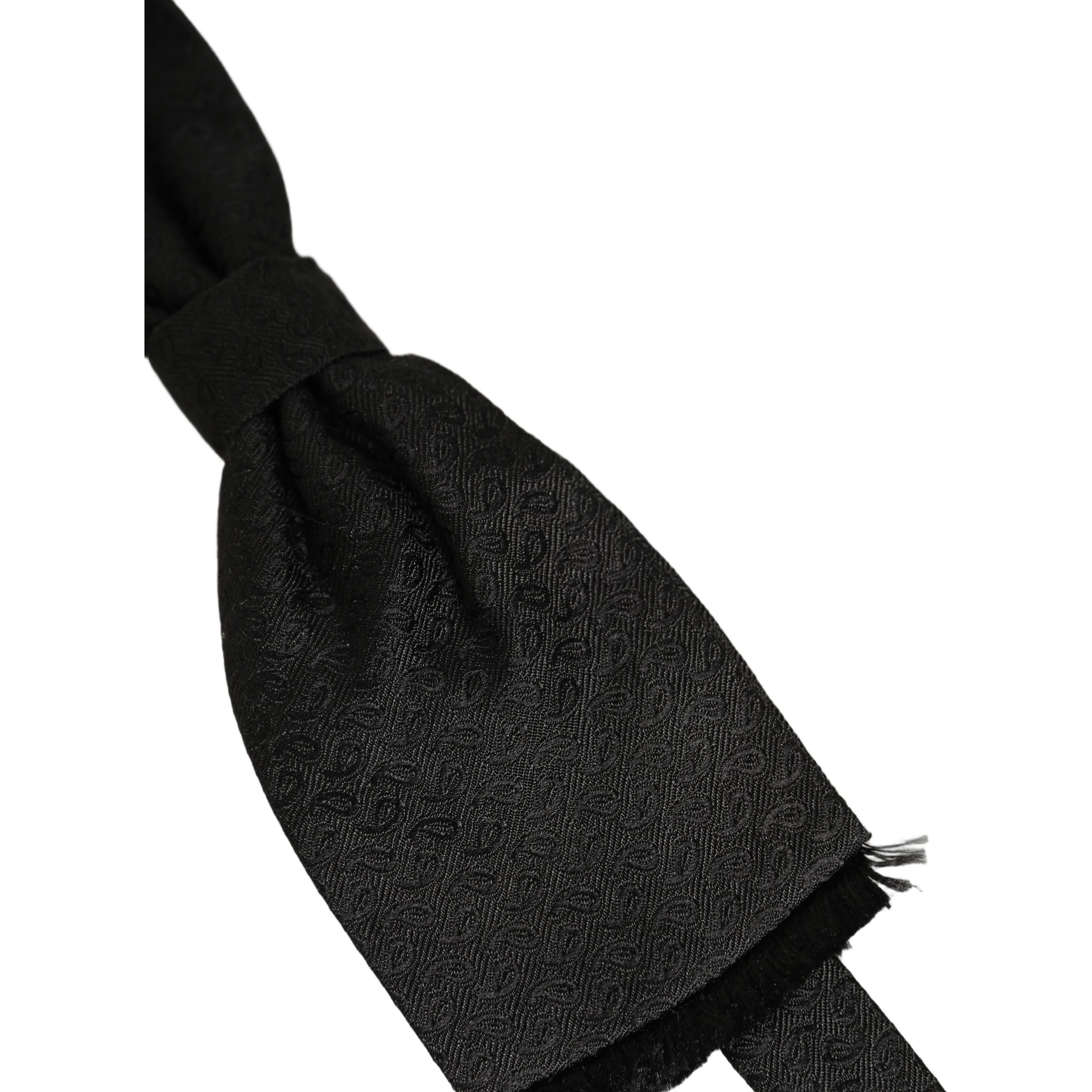 Men Black 100% SIlk Adjustable Neck Papillon Bow Tie