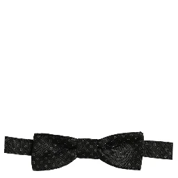 Black Diamond Pattern Adjustable Neck Papillon Bow Tie
