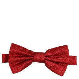 Men Red 100% Silk Adjustable Neck Papillon Bow Tie