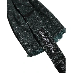 Men Green Patterned Adjustable Neck Papillon Bow Tie