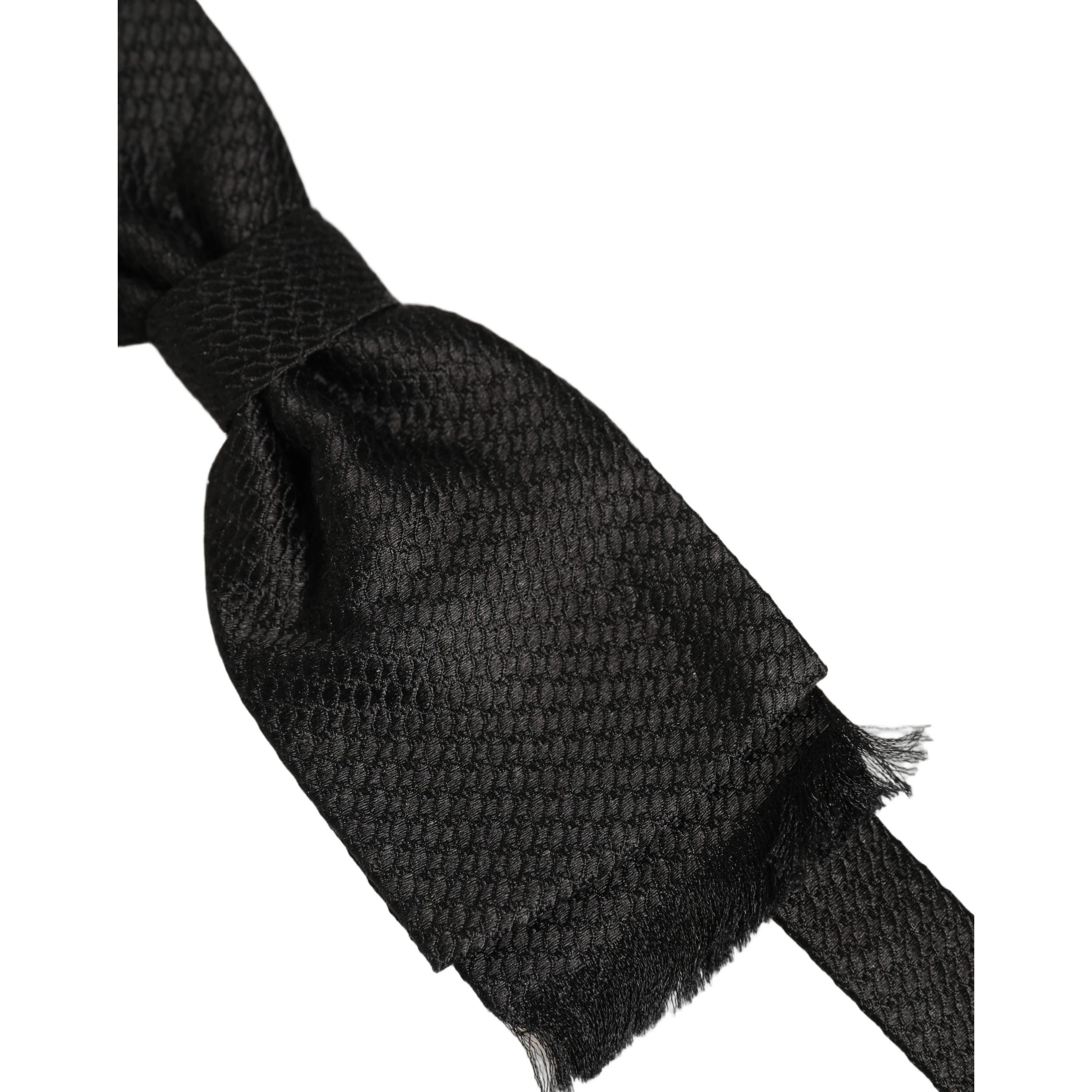Men Black 100% SIlk Adjustable Neck Papillon Bow Tie