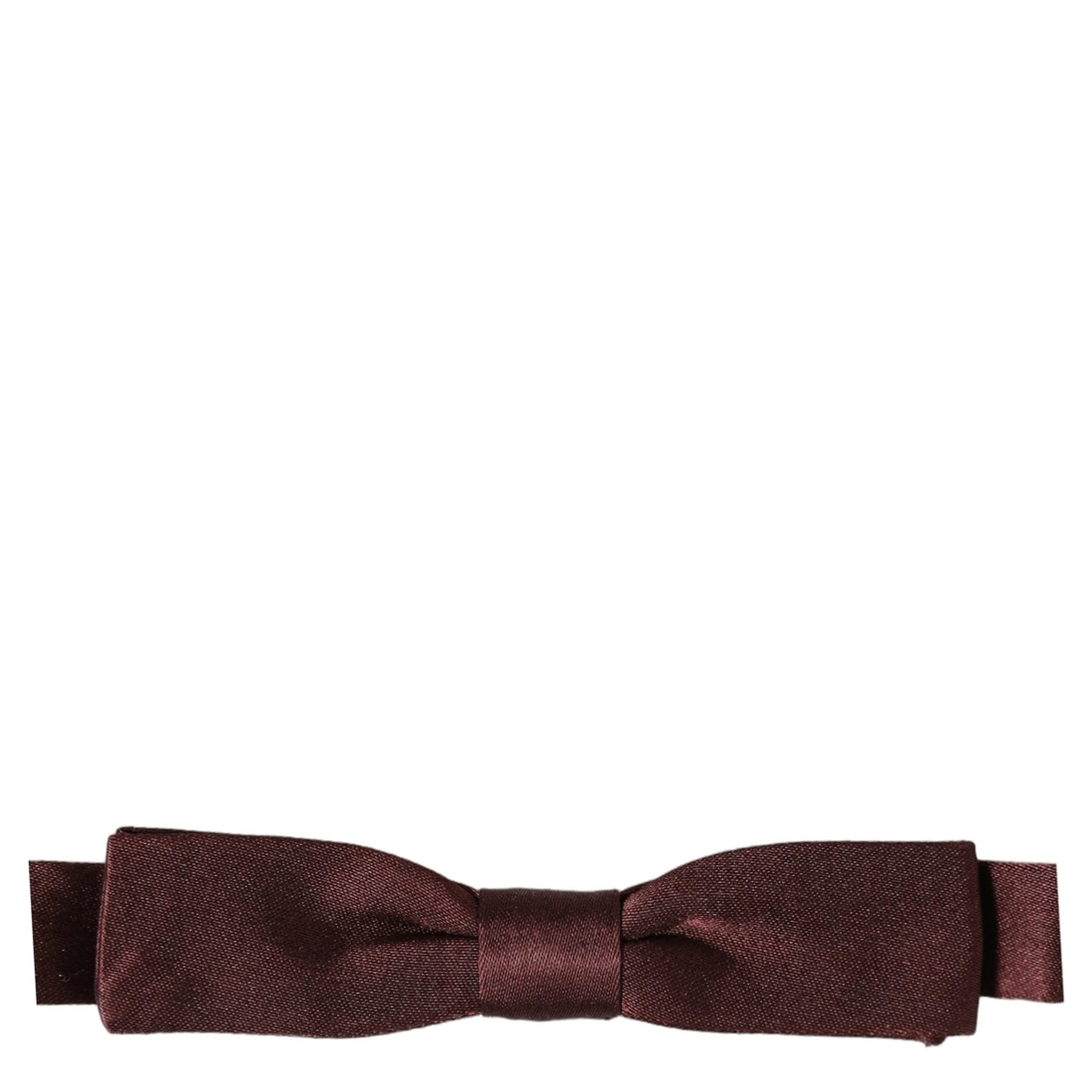 Men Brown 100% Silk Adjustable Neck Papillon Bow Tie