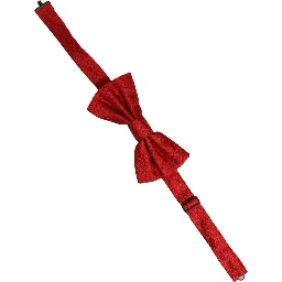 Men Red 100% Silk Adjustable Neck Papillon Bow Tie