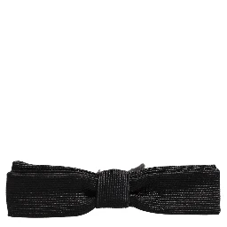 Men Black 100% SIlk Adjustable Neck Papillon Bow Tie
