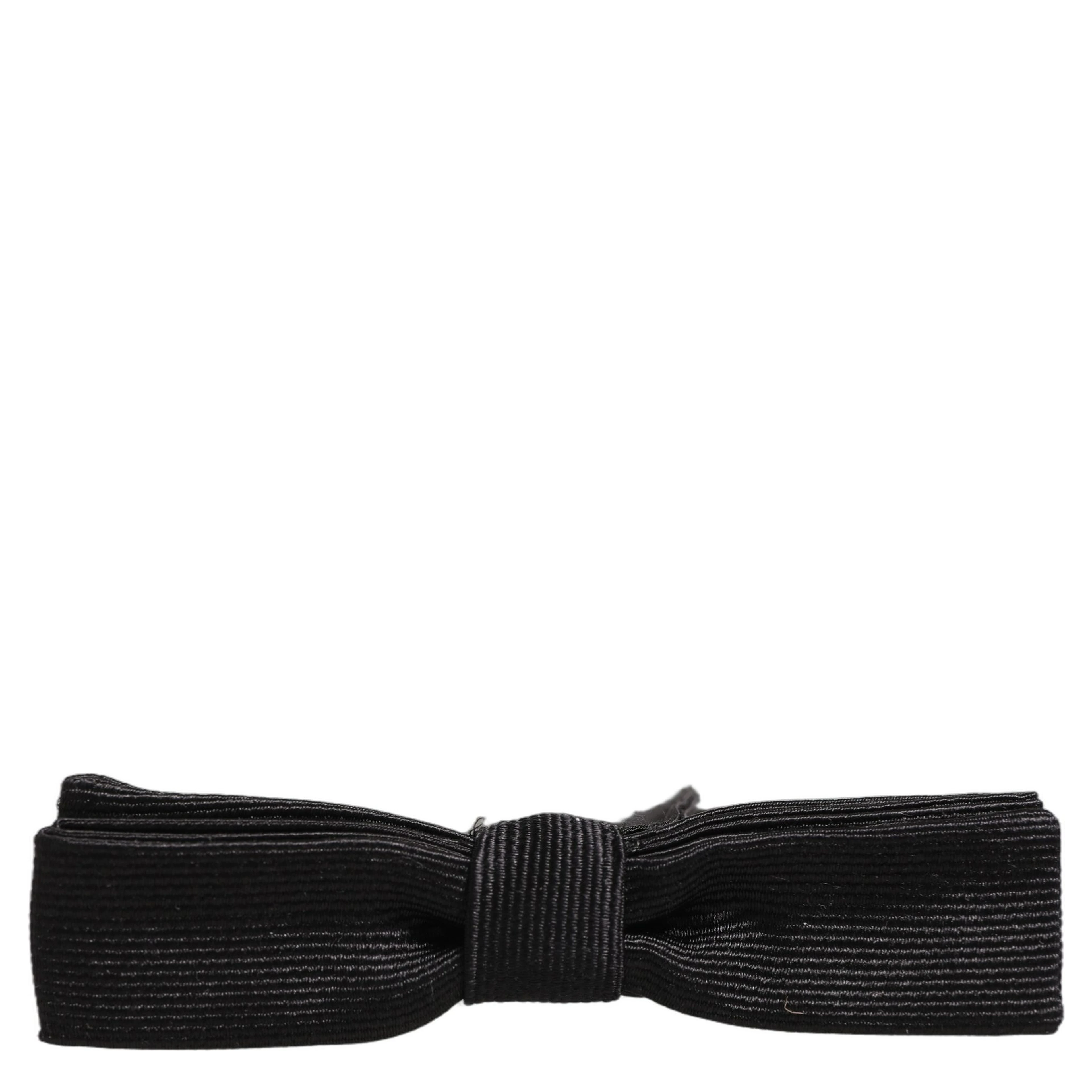 Men Black 100% SIlk Adjustable Neck Papillon Bow Tie