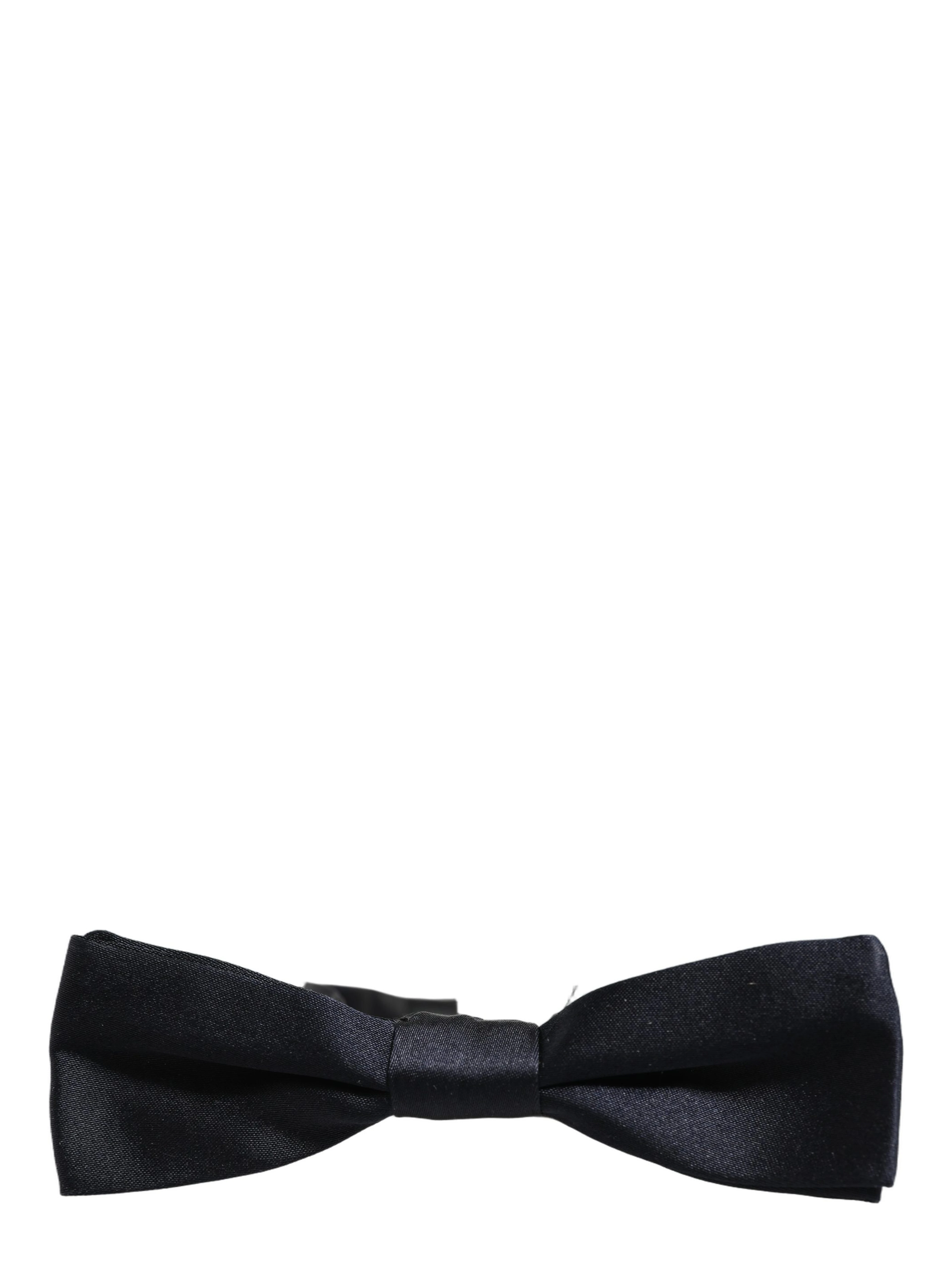 Men Black 100% Silk Adjustable Neck Papillon Bow Tie