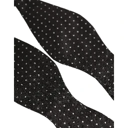 Black White Polka Dot Adjustable Neck Papillon Bow Tie