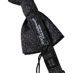 Black White Polka Dot Adjustable Neck Papillon Bow Tie