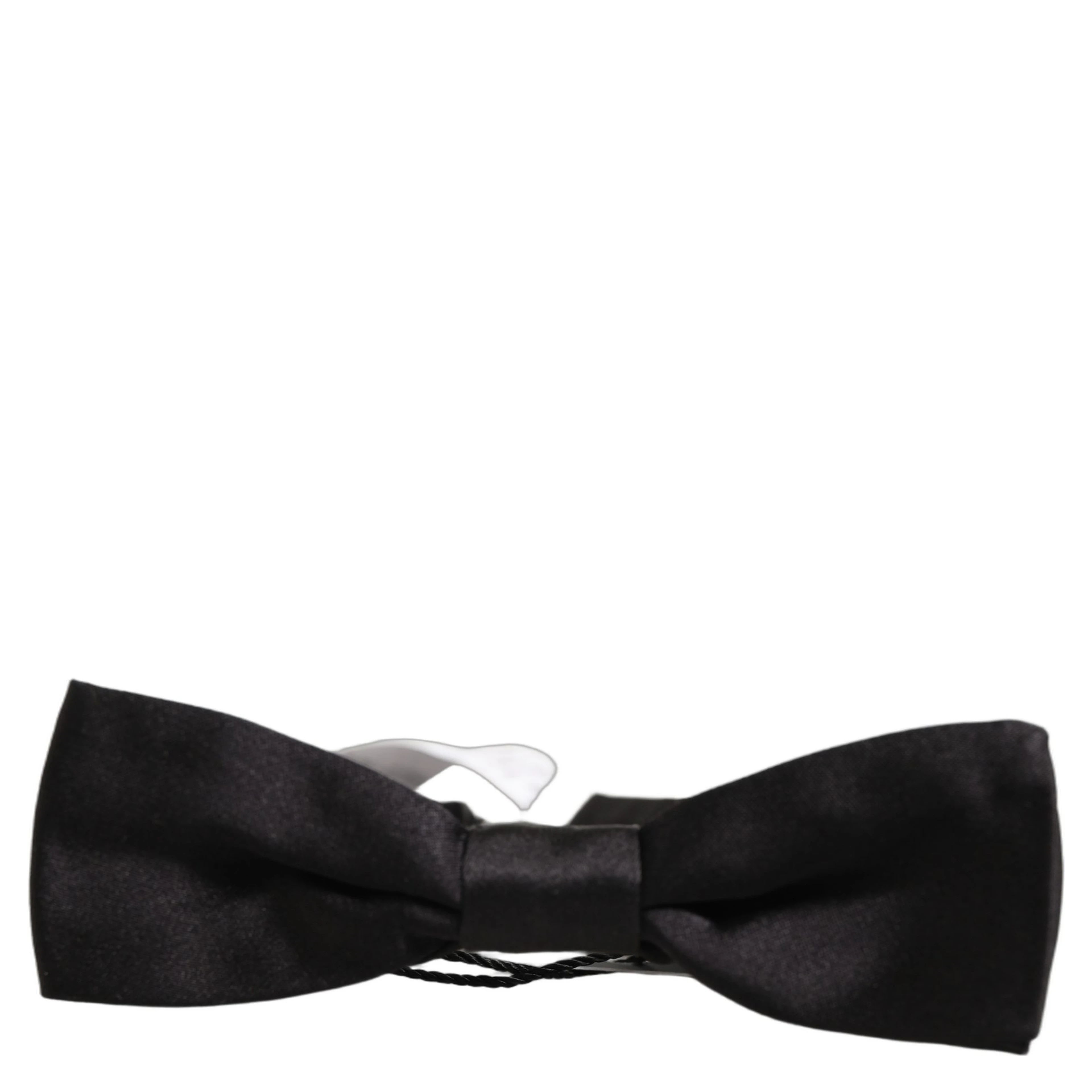 Men Black 100% Silk Adjustable Neck Papillon Bow Tie