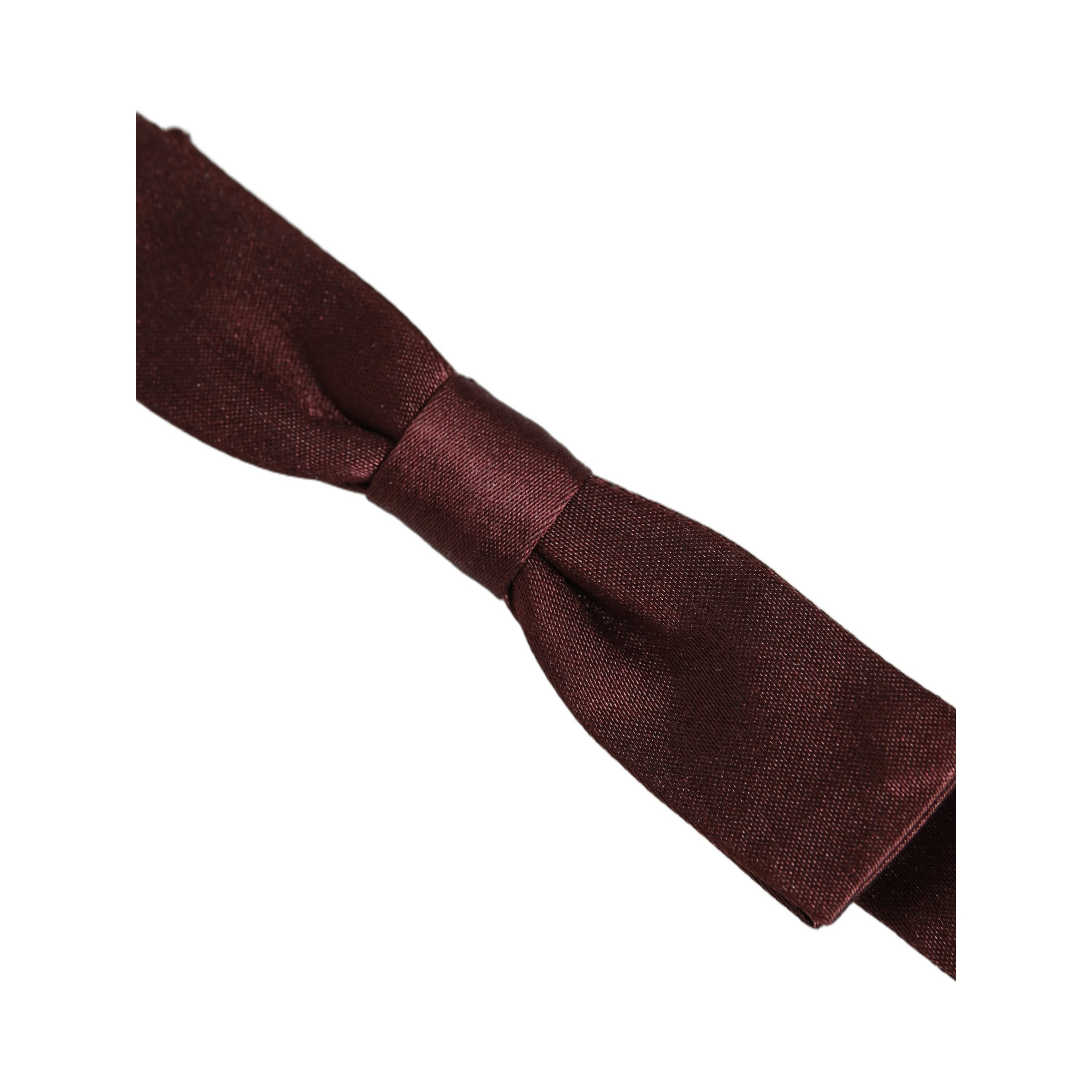 Men Brown 100% Silk Adjustable Neck Papillon Bow Tie