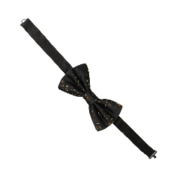 Black Gold Speckle Pattern Adjustable Neck Papillon Bow Tie