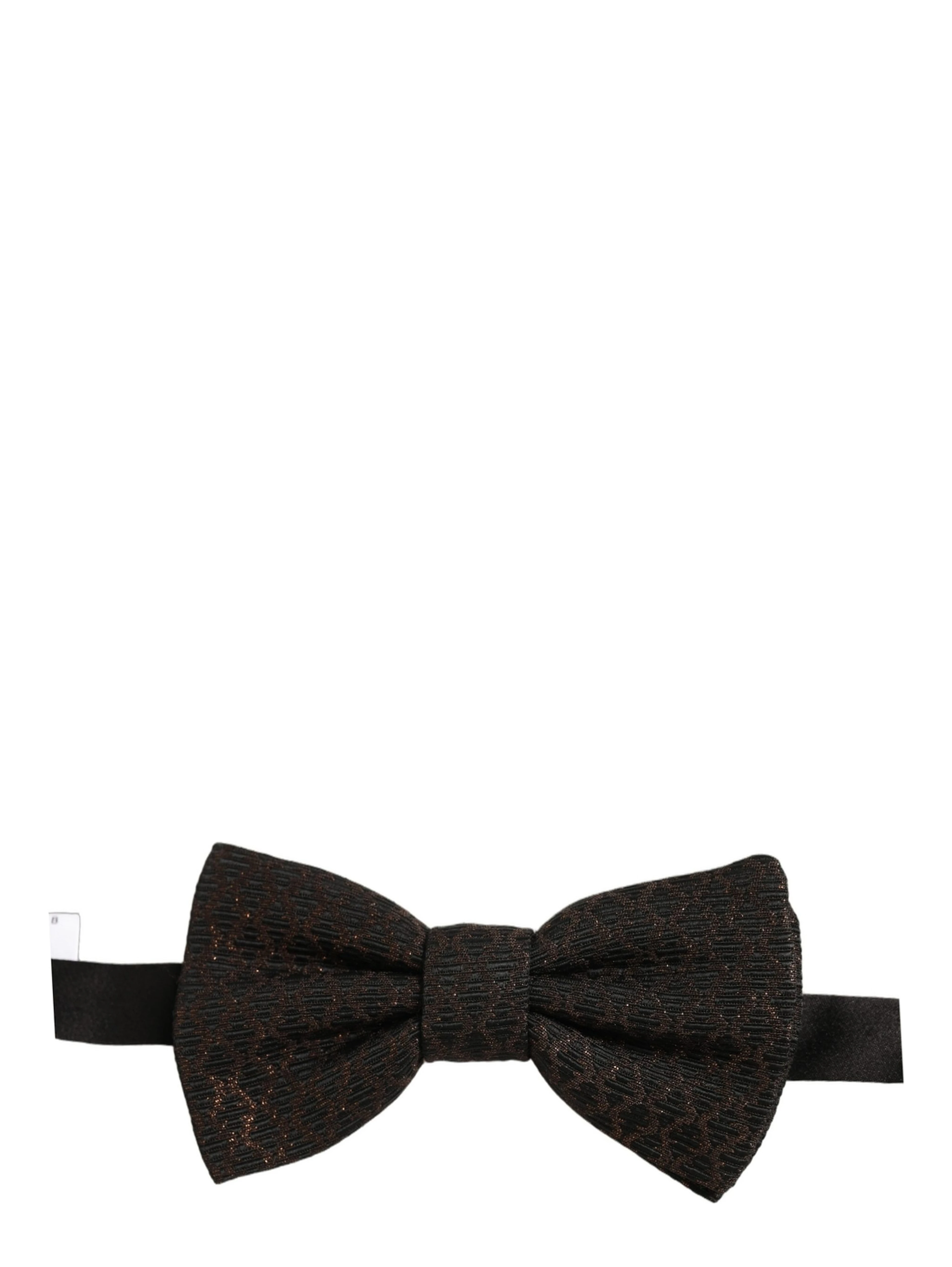 Men Brown 100% Silk Adjustable Neck Papillon Bow Tie