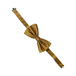 Men Mustard 100% Silk Adjustable Neck Papillon Bow Tie