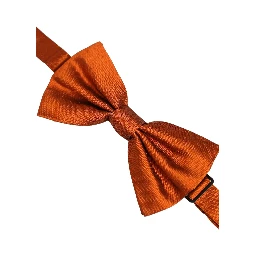 Men Orange 100% SIlk Adjustable Neck Papillon Bow Tie