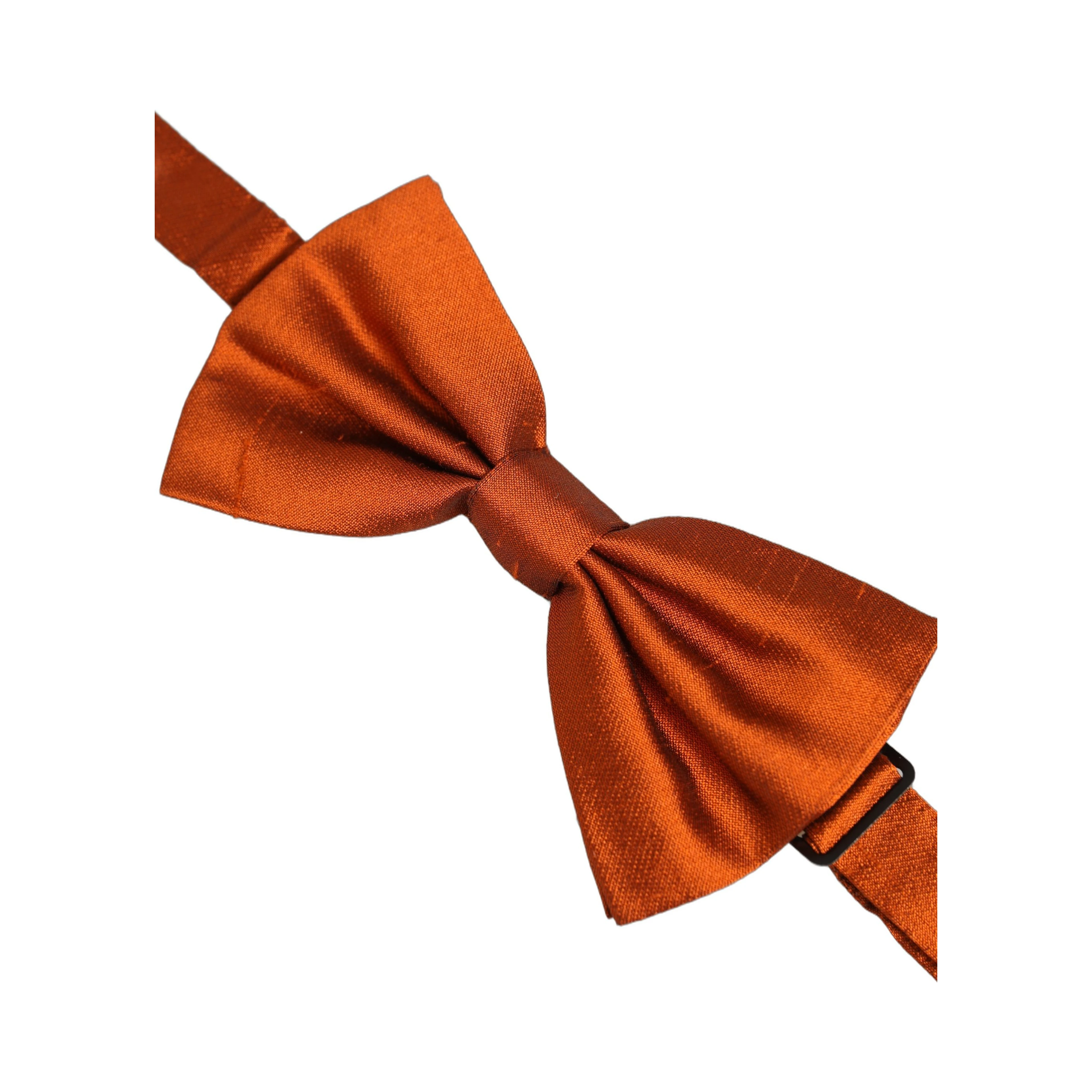 Men Orange 100% SIlk Adjustable Neck Papillon Bow Tie