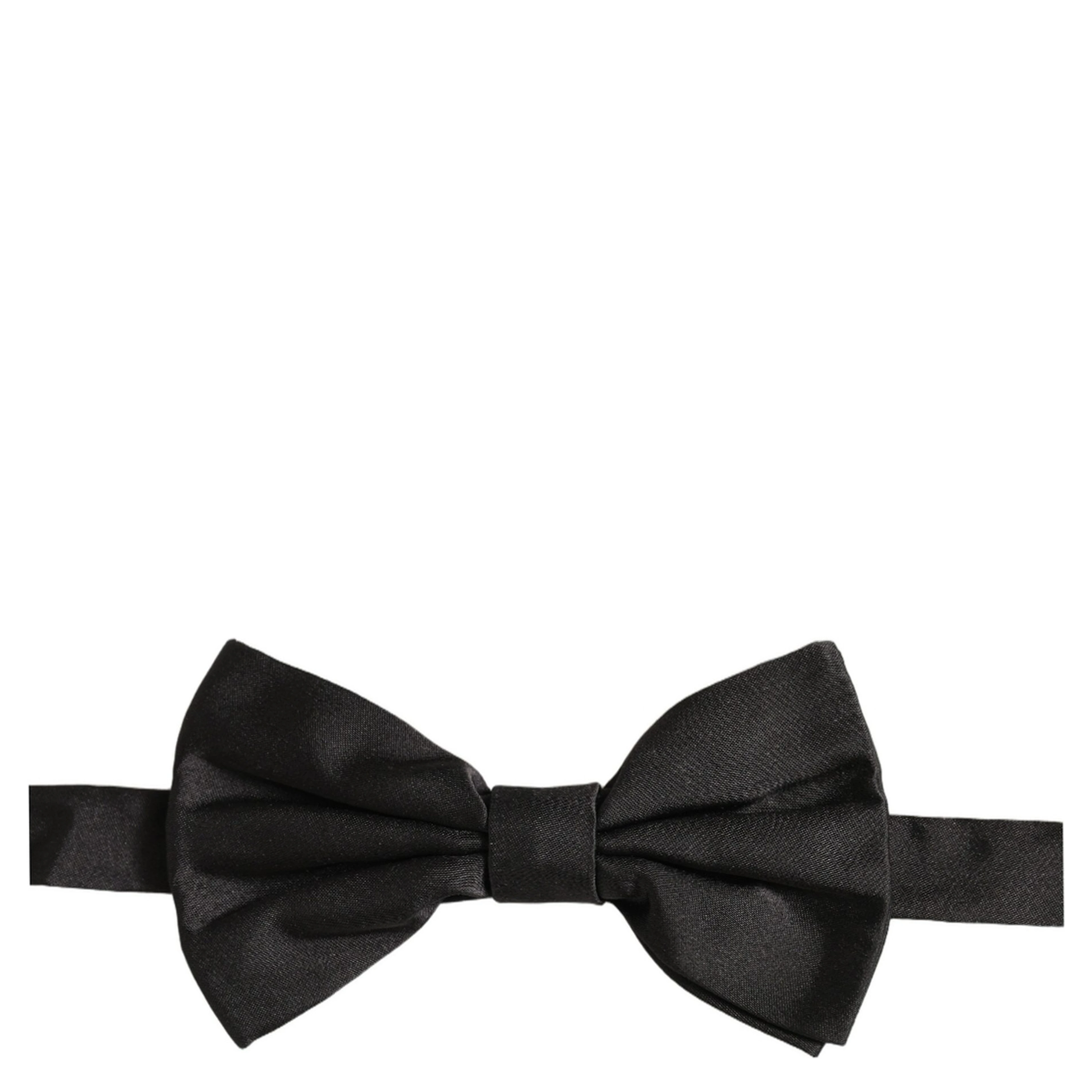 Men Black 100% Silk Adjustable Neck Papillon Bow Tie