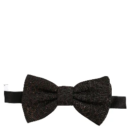 Men Brown 100% Silk Adjustable Neck Papillon Bow Tie