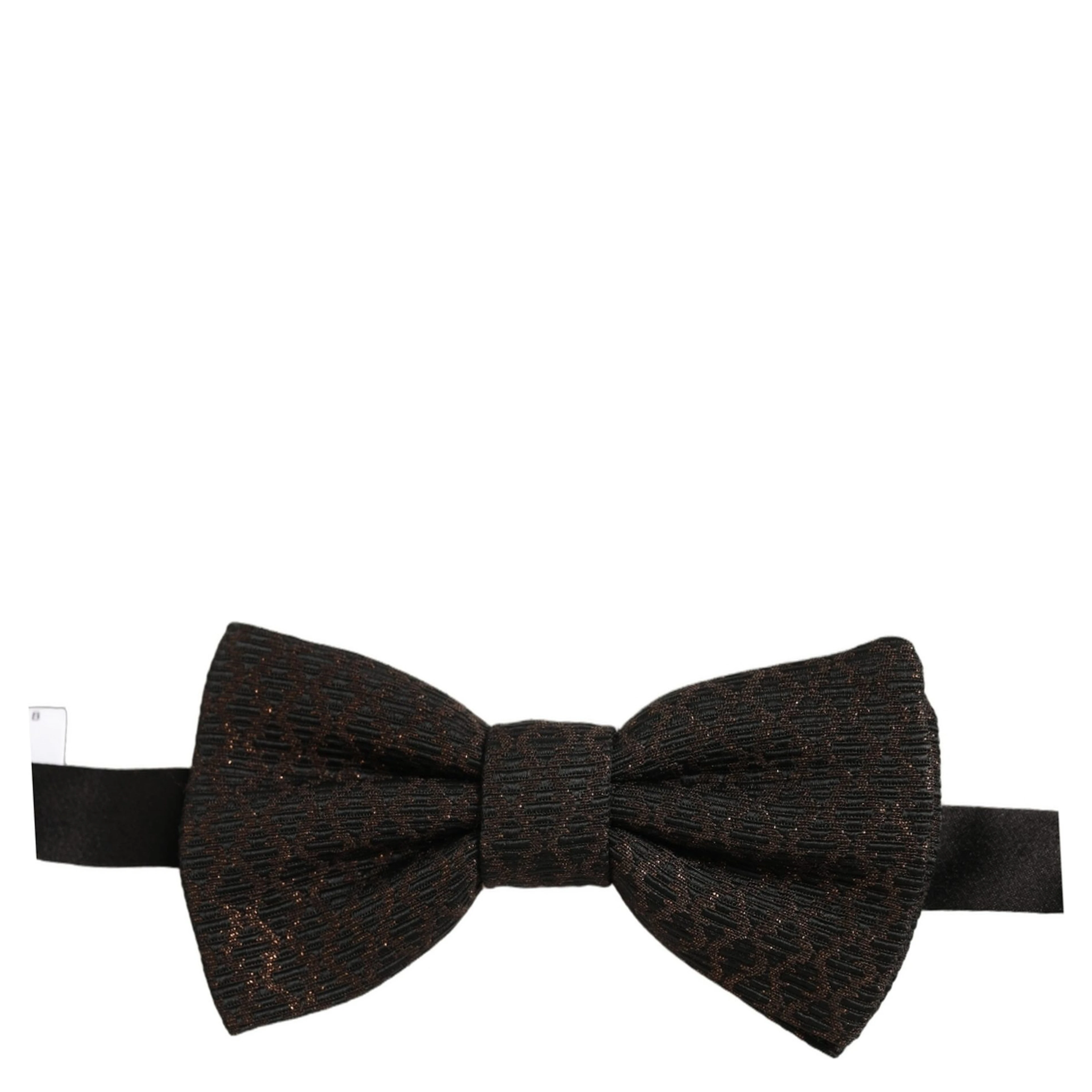Men Brown 100% Silk Adjustable Neck Papillon Bow Tie