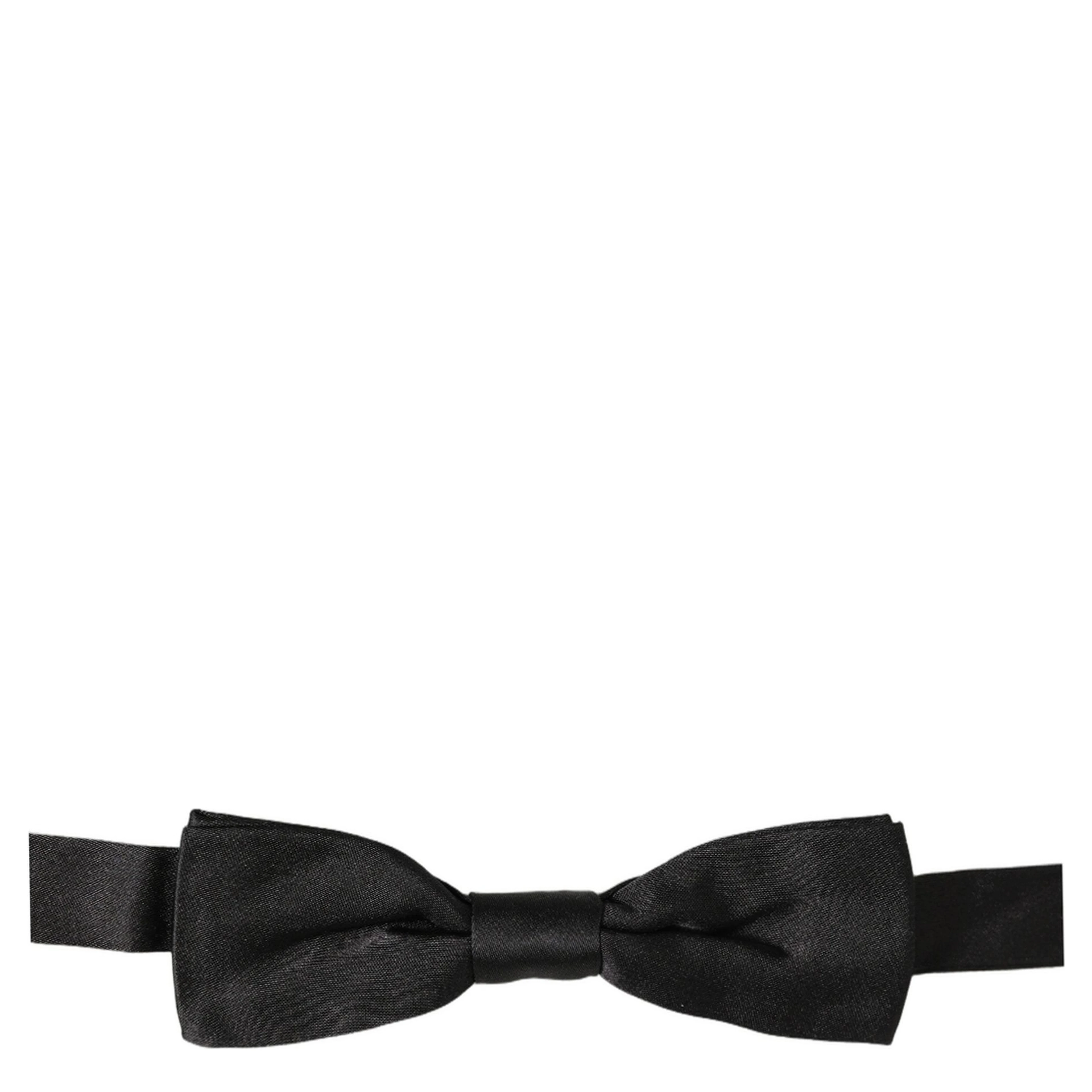 Men Black 100% Silk Adjustable Neck Papillon Bow Tie