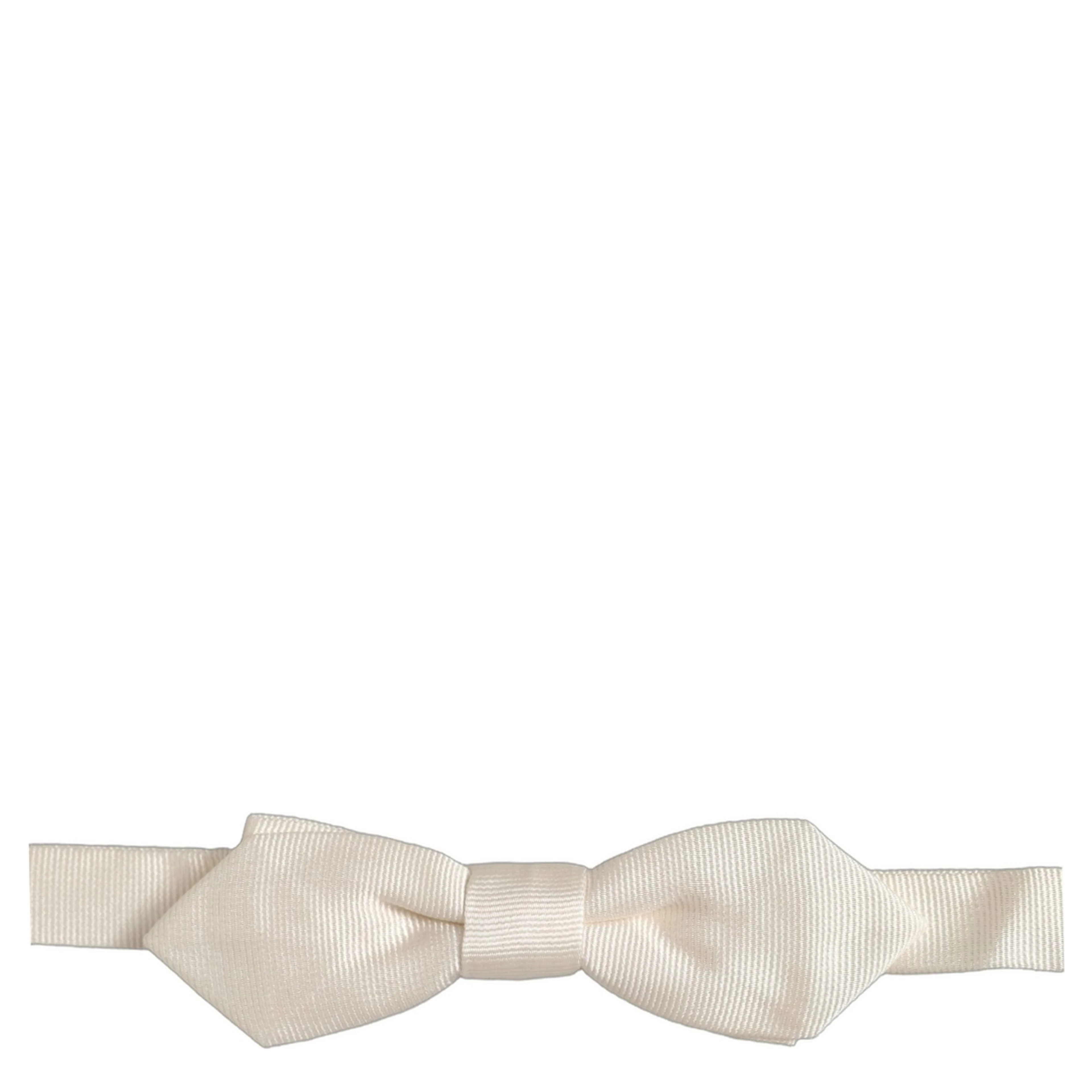 Men White 100% Silk Adjustable Neck Papillon Bow Tie