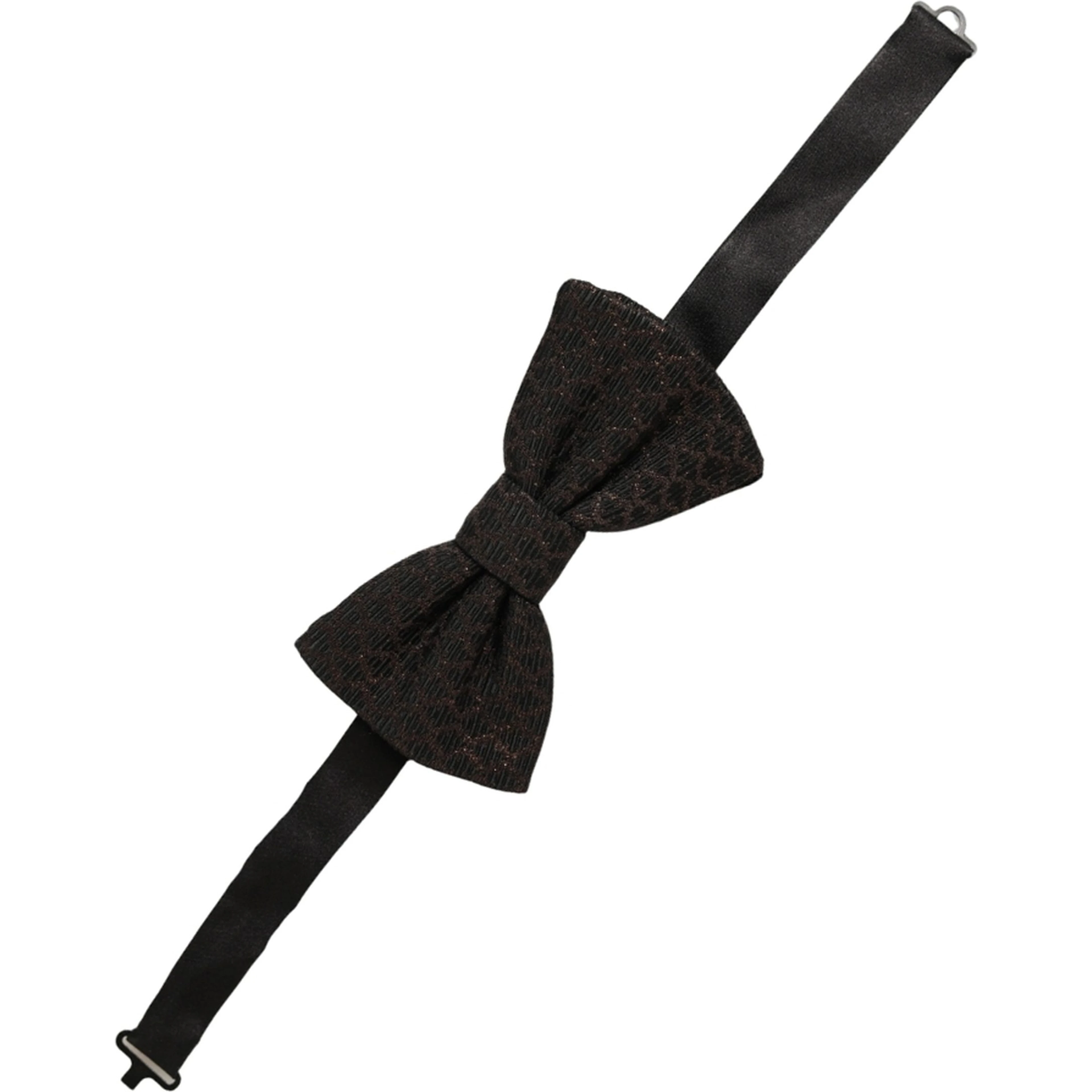 Men Brown 100% Silk Adjustable Neck Papillon Bow Tie