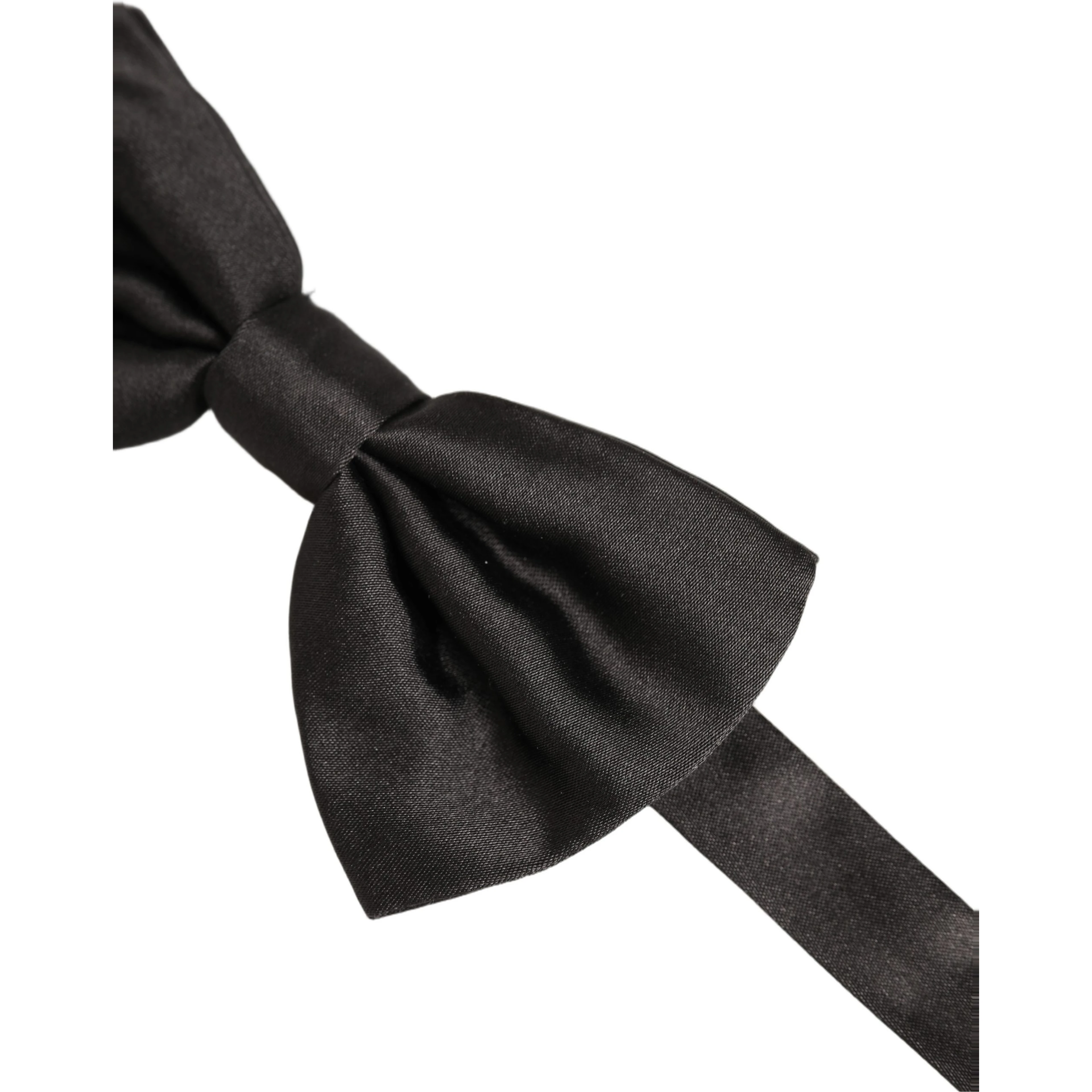 Men Black 100% Silk Adjustable Neck Papillon Bow Tie