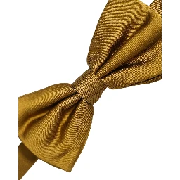 Men Mustard 100% Silk Adjustable Neck Papillon Bow Tie